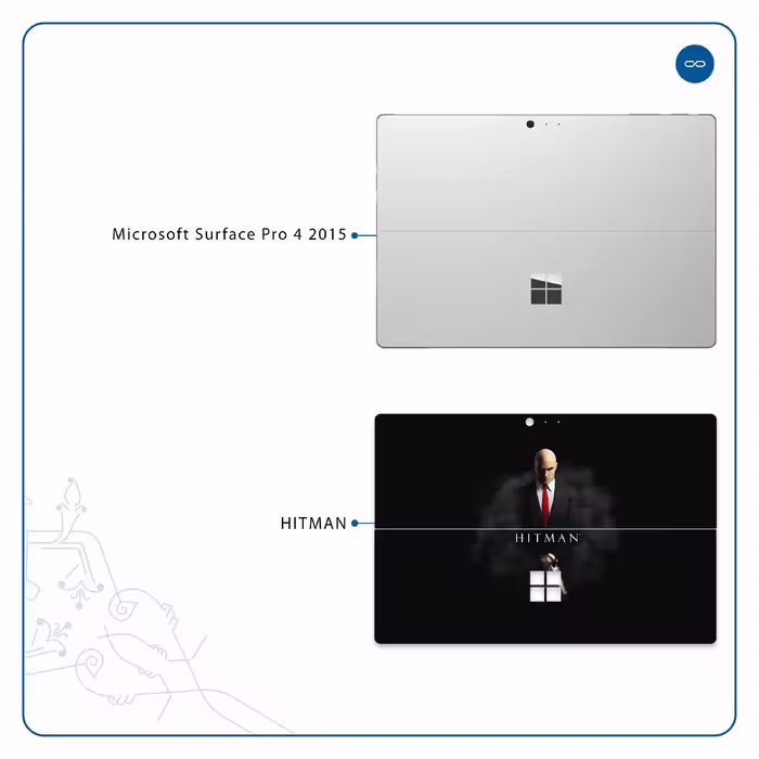 برچسب پوششی ماهوت مدل Hitman-Game مناسب برای تبلت مایکروسافت Surface Pro 4 2015