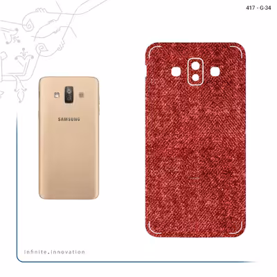 برچسب پوششی ماهوت مدل Fabric Texture 4 مناسب برای گوشی موبایل سامسونگ Galaxy J7 Duo