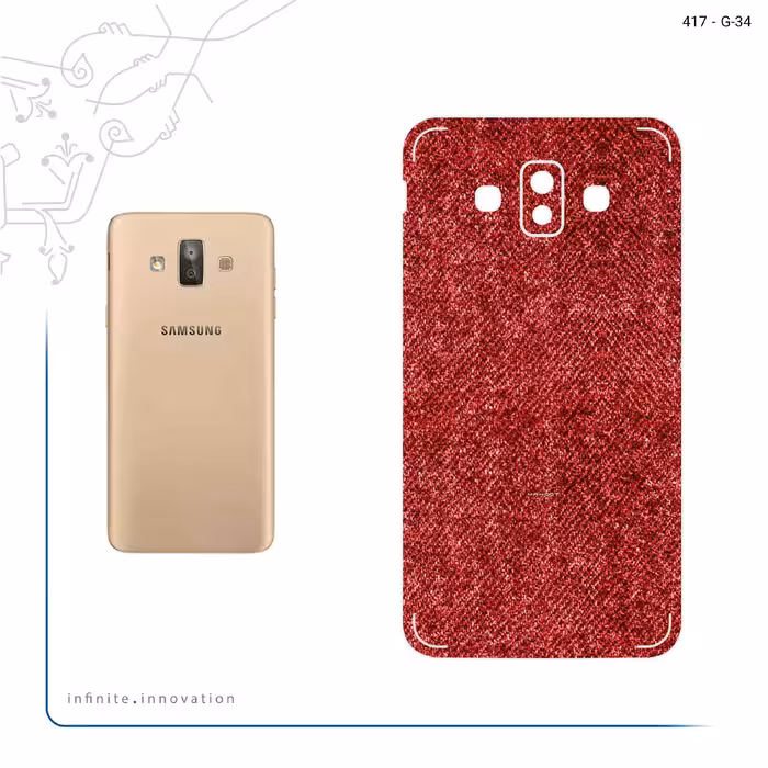 برچسب پوششی ماهوت مدل Fabric Texture 4 مناسب برای گوشی موبایل سامسونگ Galaxy J7 Duo