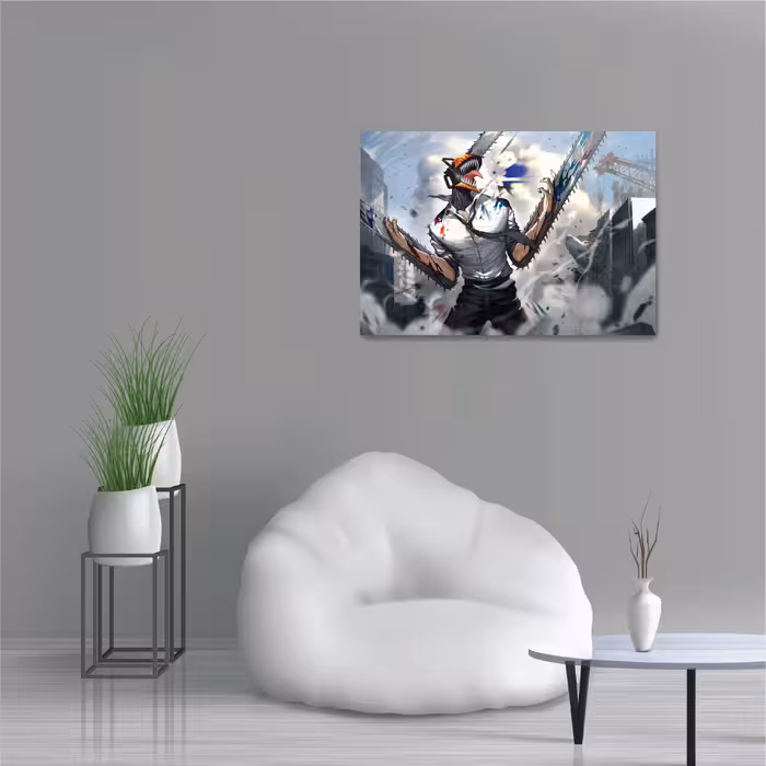 تابلو شاسی طرح انیمه مرد اره برقی دنجی Chainsaw Man Anime Denji Kun مدل NV0504