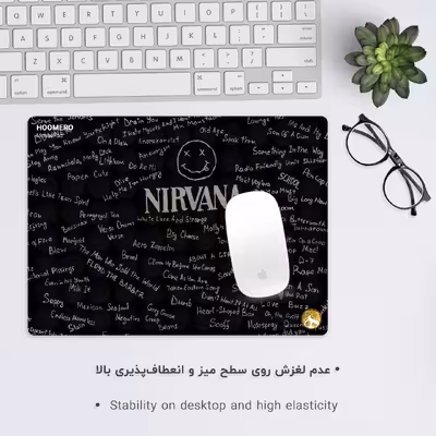 ماوس پد هومرو مدل A6053 طرح گروه راک نیروانا