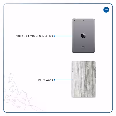 برچسب پوششی ماهوت مدل White Wood مناسب برای تبلت اپل iPad mini 2 2013 A1490