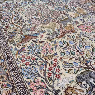 فرش دستبافت سه و نیم متری اصفهان رضوانی کد 768