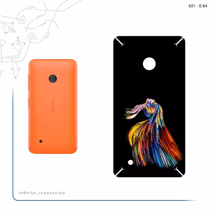 برچسب پوششی ماهوت مدل Rainbow Hair Digital Art مناسب برای گوشی موبایل نوکیا Lumia 530