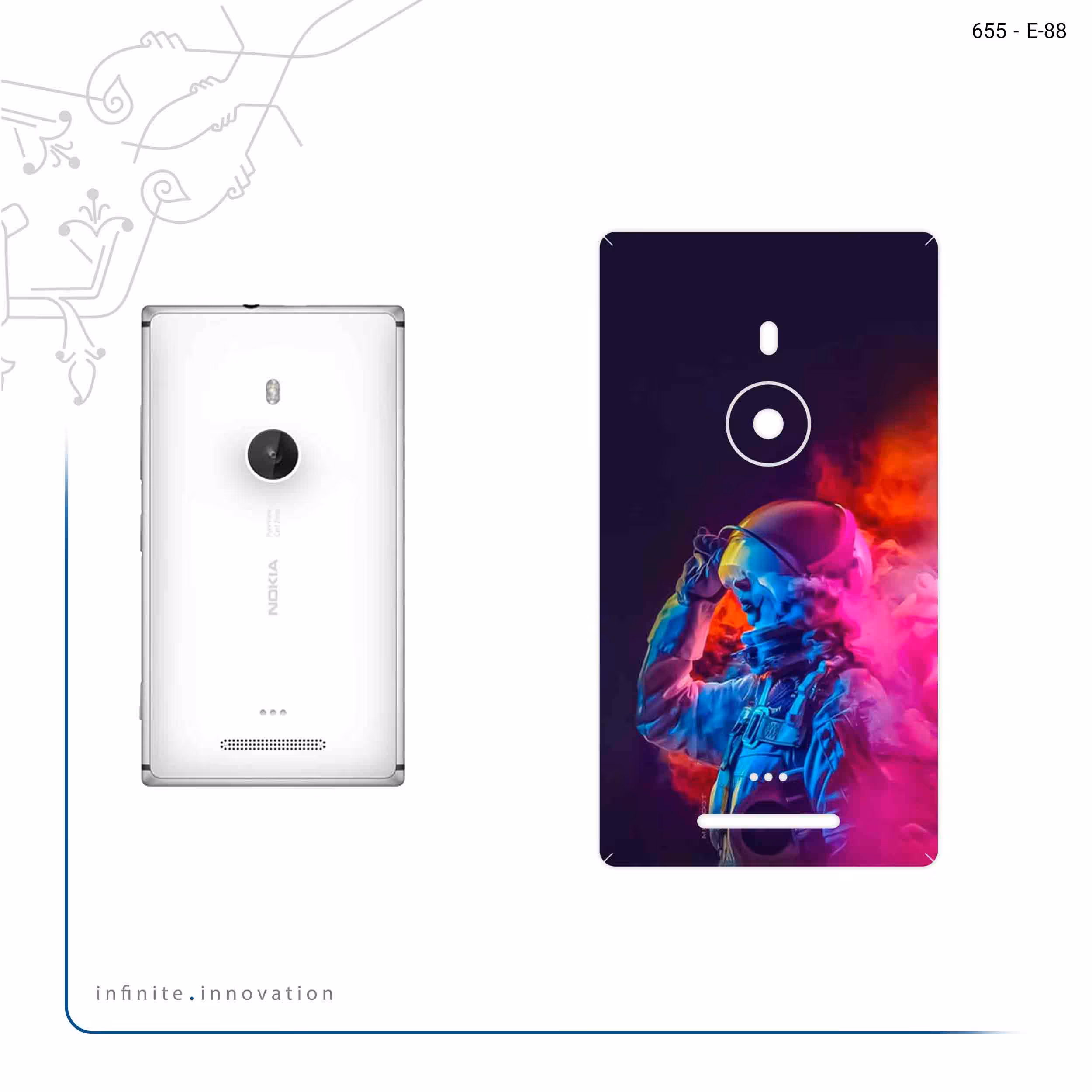 برچسب پوششی ماهوت مدل Smoke Rainbow Digital Art 1 مناسب برای گوشی موبایل نوکیا Lumia 925