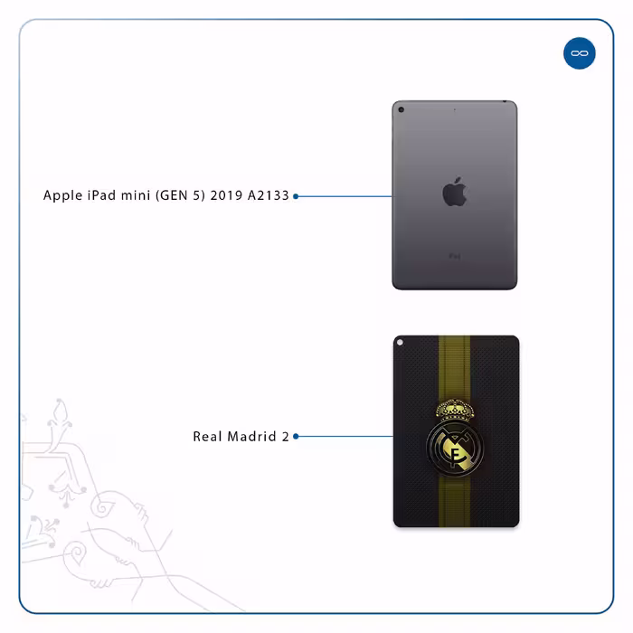 برچسب پوششی ماهوت مدل Real-Madrid-2 مناسب برای تبلت اپل iPad mini (GEN 5) 2019 A2133