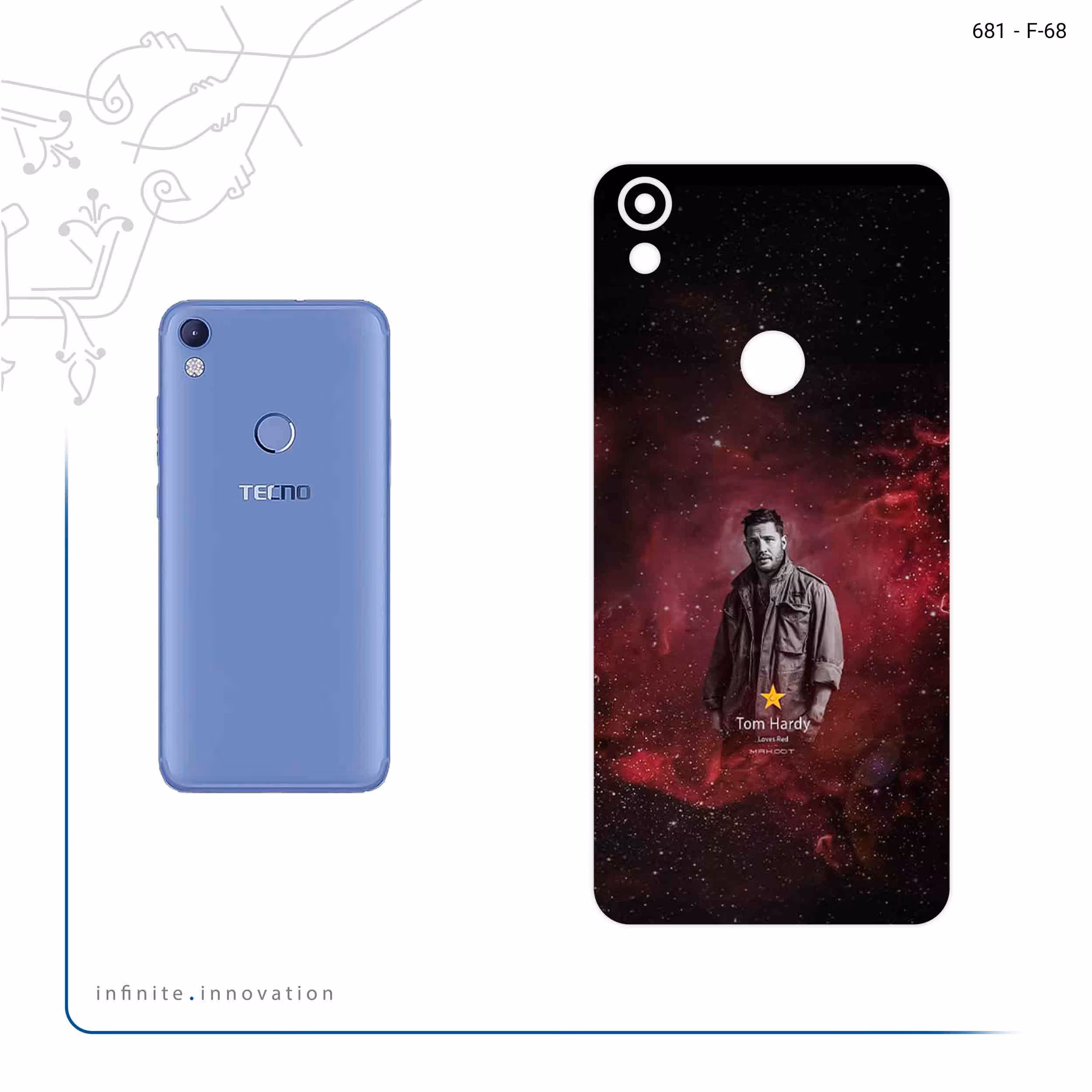 برچسب پوششی ماهوت مدل Tom Hardy مناسب برای گوشی موبایل تکنو Camon CM