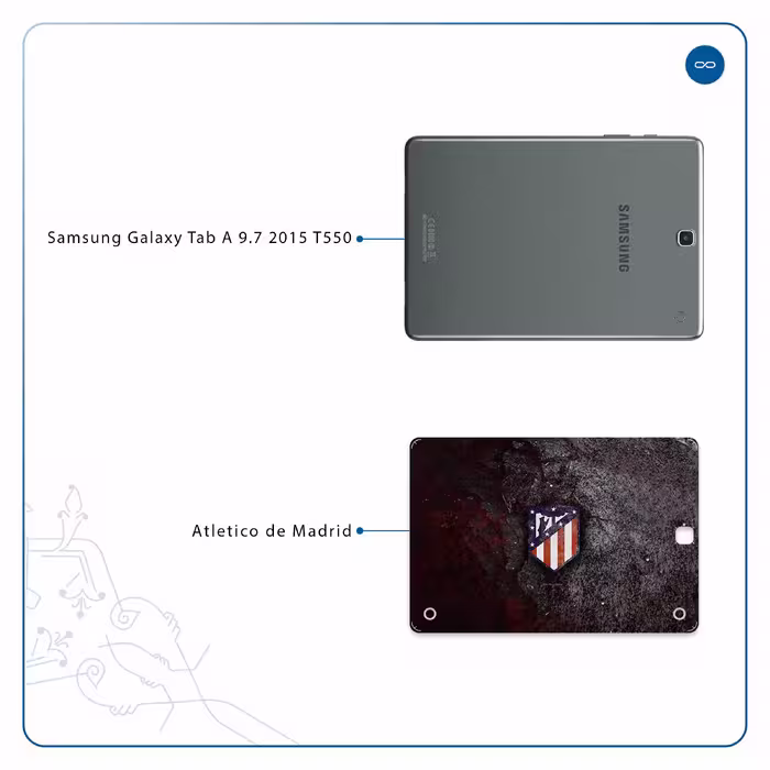 برچسب پوششی ماهوت مدل Atletico de Madrid مناسب برای تبلت سامسونگ Galaxy Tab A 9.7 2015 T550