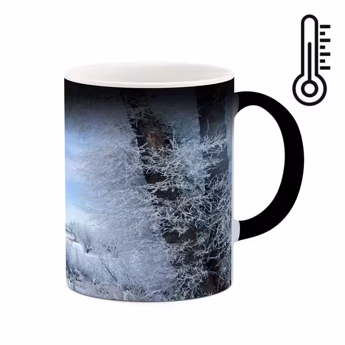 ماگ حرارتی کاکتی طرح منظره برفی مدل mgh15023