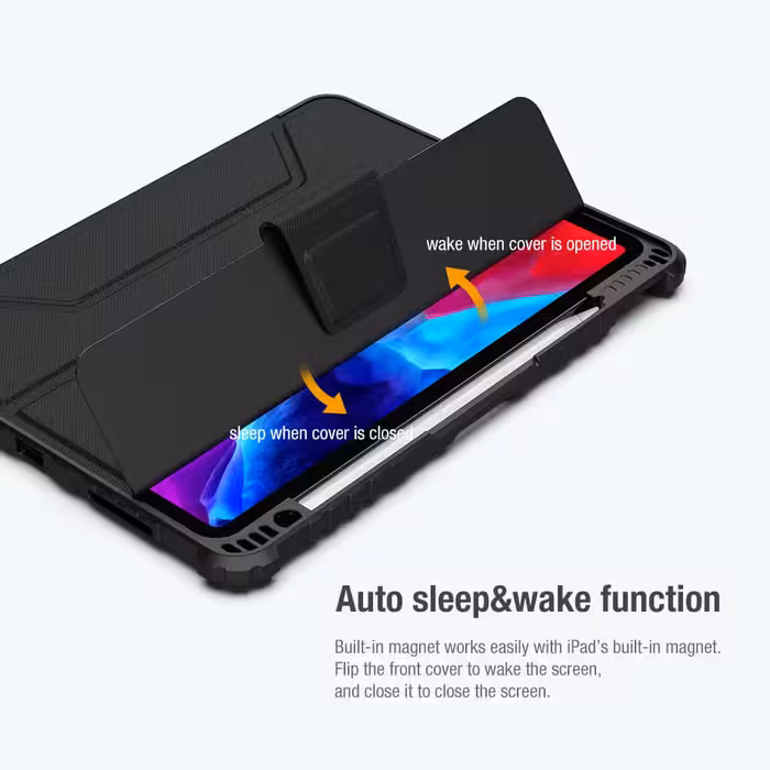 کیف کلاسوری نیلکین مدل Camshield Bumper مناسب برای تبلت اپل iPad Air 2022/Air 5/iPad Air 10.9 2020/iPad Air 4/iPad Pro 11 2020/iPad Pro 11 2021