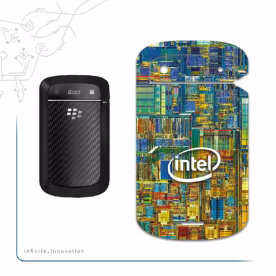 برچسب پوششی ماهوت مدل Intel-Brand مناسب برای گوشی موبایل بلک بری Bold Touch 9900