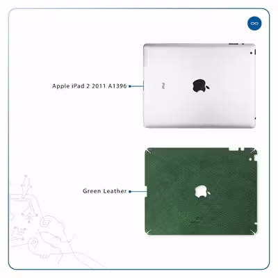 برچسب پوششی ماهوت مدل Green-Leather مناسب برای تبلت اپل iPad 2 2011 A1396
