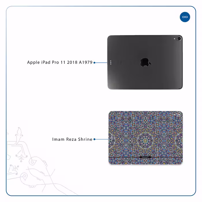 برچسب پوششی ماهوت مدل Iran-Tile6 مناسب برای تبلت اپل iPad Pro 11 2018 A1979