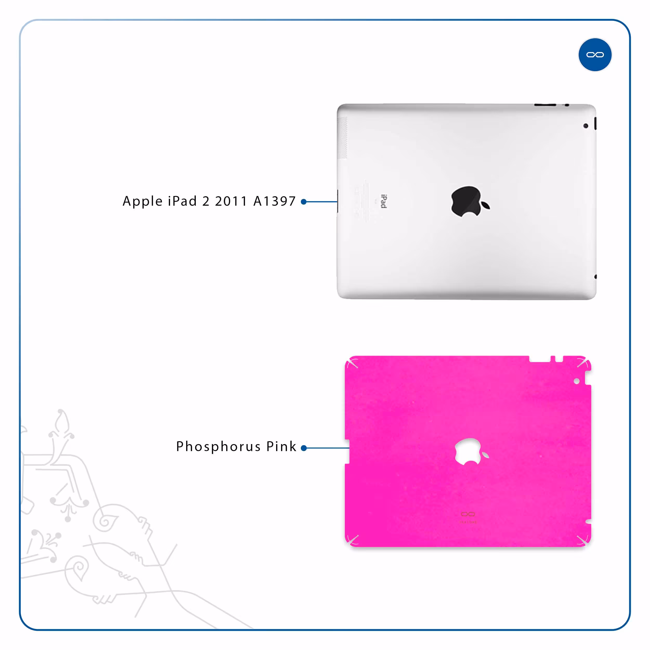 برچسب پوششی ماهوت مدل Phosphorus-Pink مناسب برای تبلت اپل iPad 2 2011 A1397