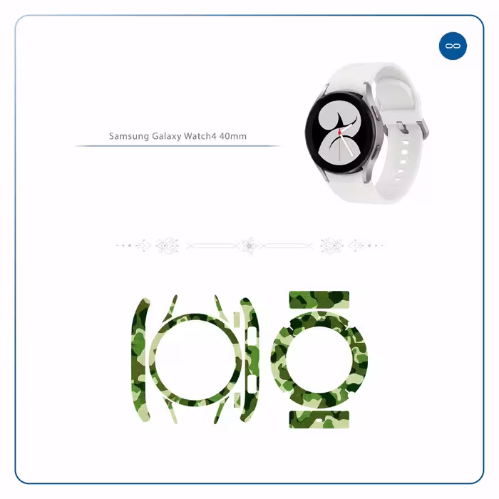 برچسب ماهوت طرح Army Green 2 مناسب برای ساعت هوشمند سامسونگ Watch4 40mm