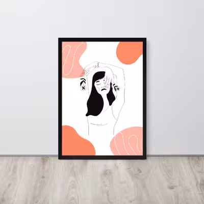 تابلو مدل دکوراتیو مینیمال طرح دخترانه کد 2712