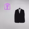 چراغ دیواری نئون دیزاین طرح Men-Clothes_PR