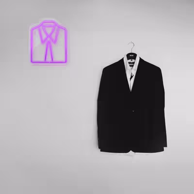چراغ دیواری نئون دیزاین طرح Men-Clothes_PR