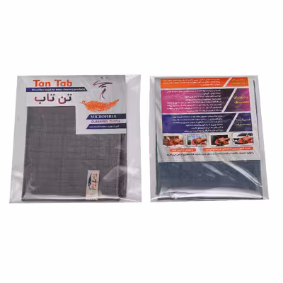 دستمال نظافت خانه و آشپزخانه تن تاب مدل چهارخانه مجموعه 3 عددی