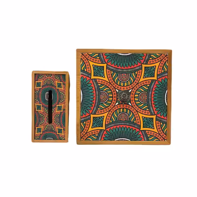 ست سطل و جای دستمال کاغذی مدل  z-11