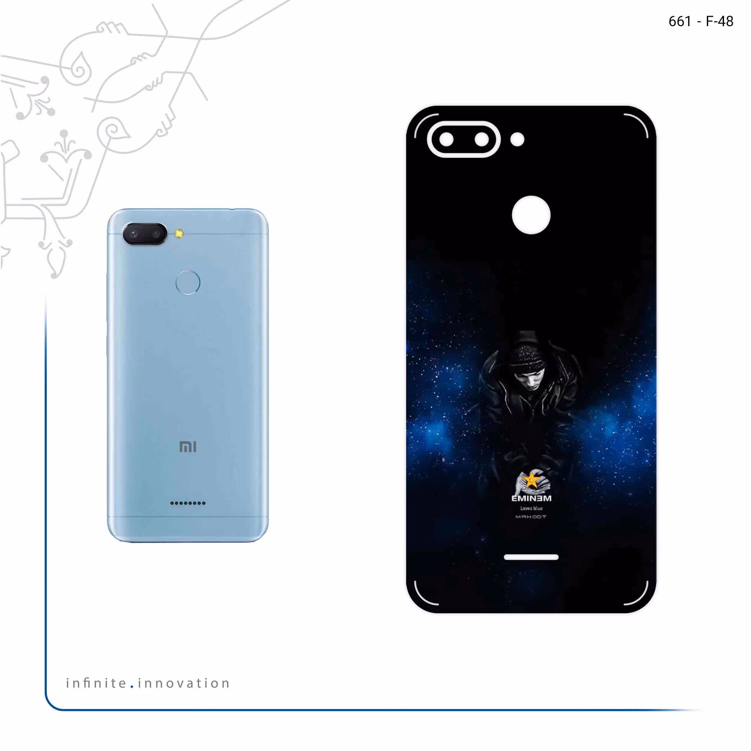 برچسب پوششی ماهوت مدل Eminem مناسب برای گوشی موبایل شیائومی Redmi 6