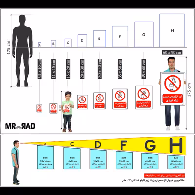 برچسب ایمنی مستر راد طرح آب آشامیدنی نیست شبکه آبیاری مدل HSE-OSHA-0123