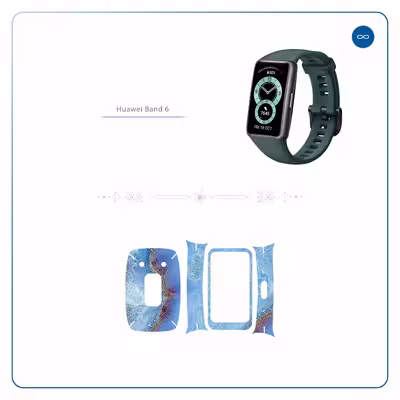 برچسب ماهوت طرح Blue Ocean Marble مناسب برای ساعت هوشمند هوآوی band 6
