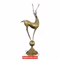 گوزن برنجی برنزی مدل روی توپ سایز 45 اینچ