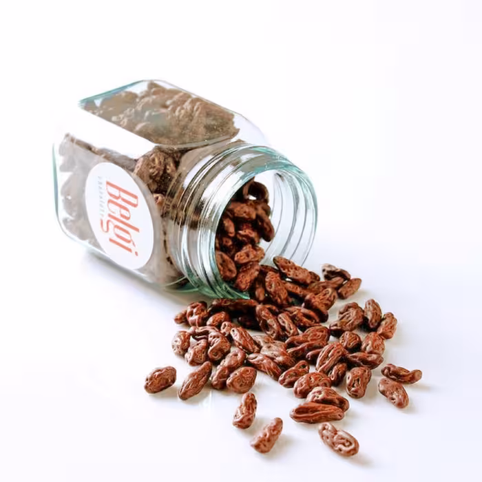 دراژه کشمش فلفلی با روکش شکلات ریل callebaut بلژیک