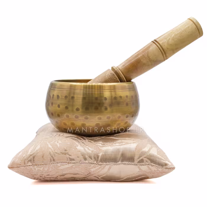 ست کاسه تبتی چکش کاری شده طرح آنتیک – قطر دهانه 9 سانتی متر
