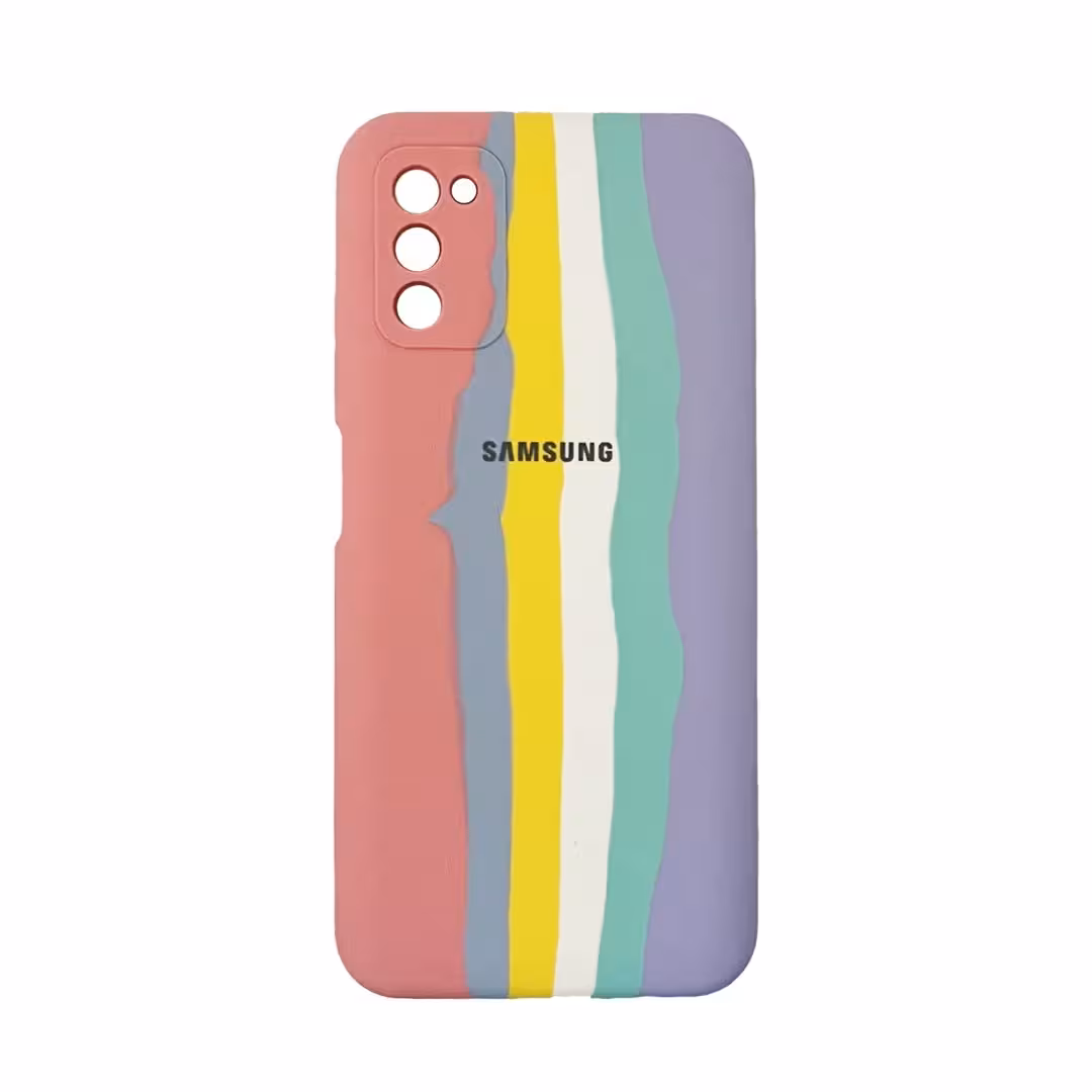 کاور سیلیکونی اورجینال رنگین کمانی مناسب برای Galaxy A03s