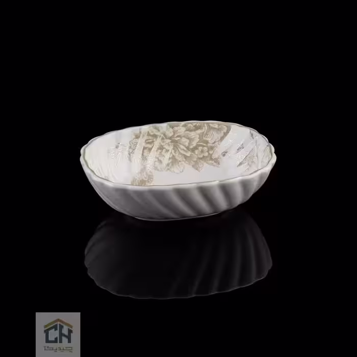 پیاله چینی بیضی گلدکیش ست 6 تایی طرح Sarina مدل GK701102-6