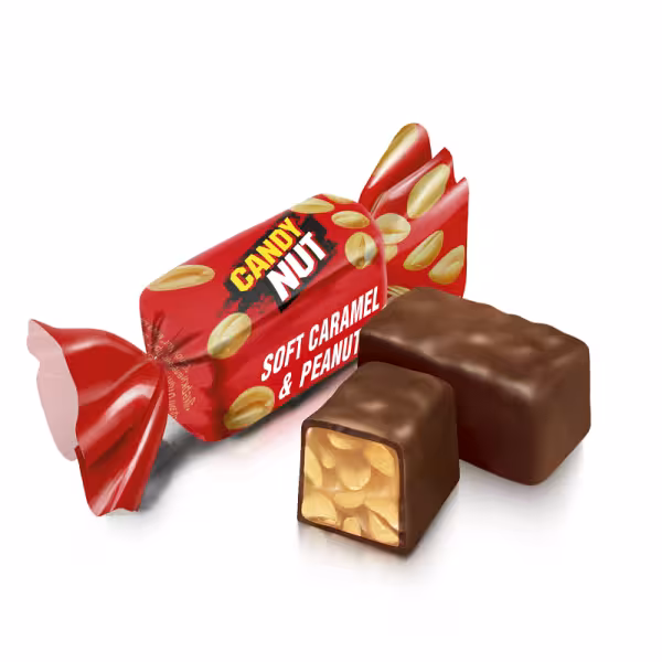 شکلات کندی نات قرمز بادام زمینی روشن Roshen Candy Nut بسته 1 کیلویی