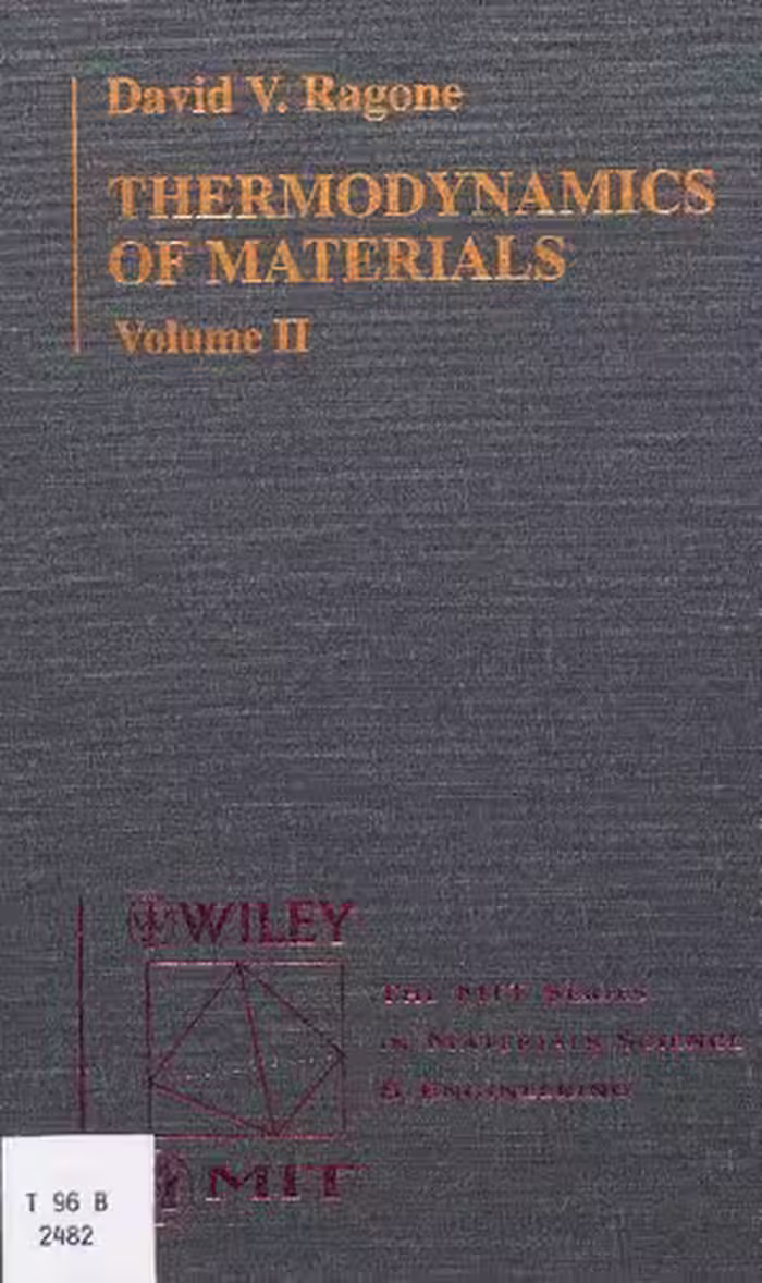 خرید و دانلود نسخه کامل کتاب Thermodynamics of Materials