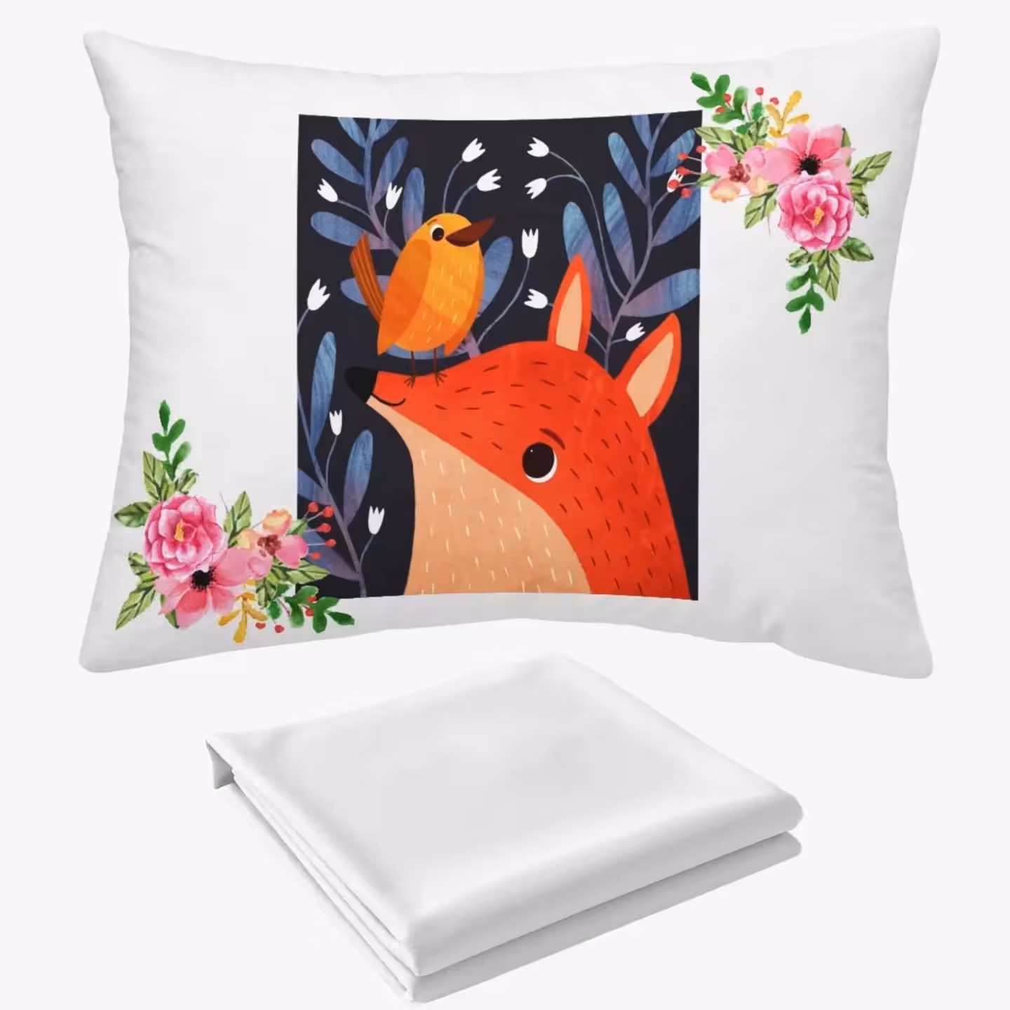 نیم ست کش دار تشک طرح روبیه یکنفره دو تکه