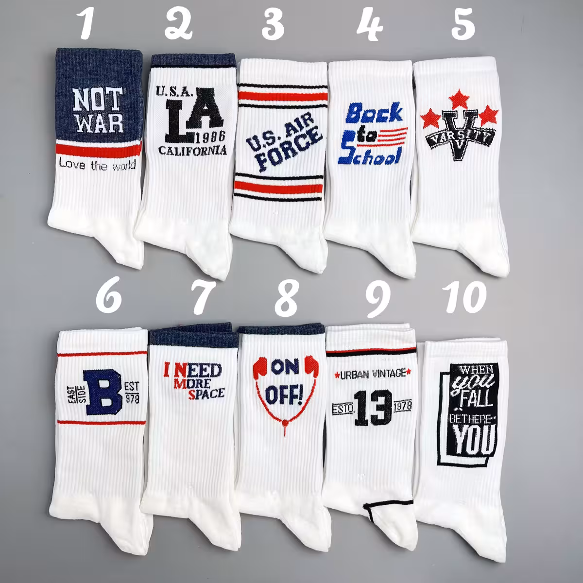 جوراب ساقدار الیت سری نوشته دار طرح Air Force