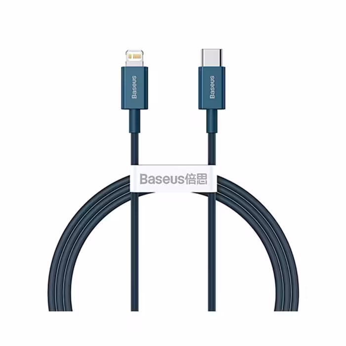 کابل 1 متری Type-C به Lightning بیسوس مدل Baseus Superior Series PD 20W CATLYS-A03 رنگ آبی