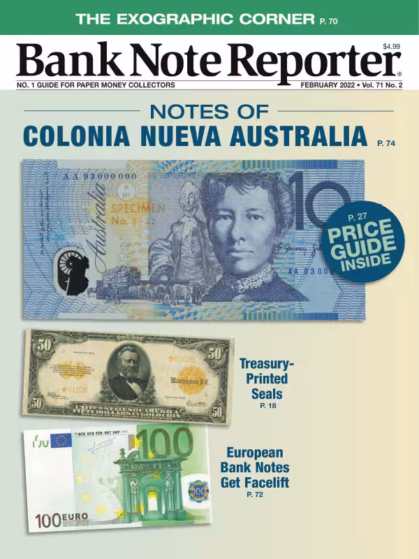 مجله تخصصی اسکناس BANKNOTE REPORTER / فوریه 2022 / انگلیسی / قیمت نسخه کاغذی: حدود 5 دلار آمریکا