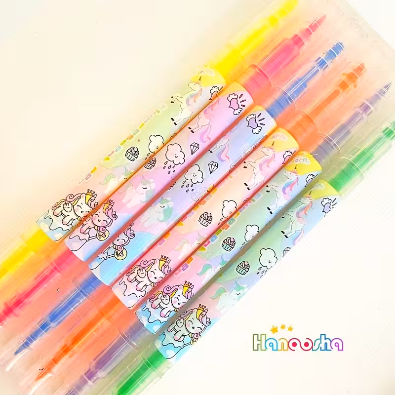 ماژیک هایلایت دو سر یونیکورن بسته 6 عددی