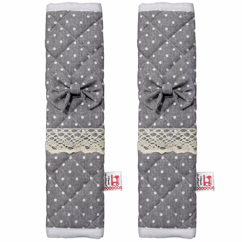 دستگیره یخچال منسوجات خسروشاهی برتر مدل چسبی طرح خالدار بسته 2 عددی کد YAKH16 | کالا مکس