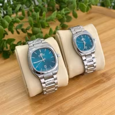 ست ساعت الگانس صفحه فیروزه ای Elegance