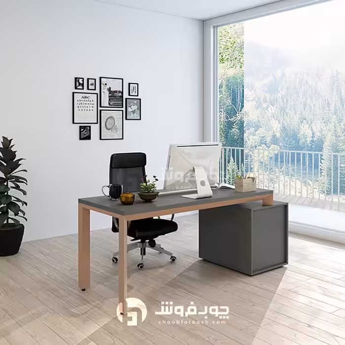 میز اداری مینیمال چوب فروش کد K350