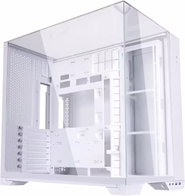 کیس LIAN LI O11 Vision Compact سفید Mid-Tower ATX آلومینیوم و شیشه حرارت‌دیده