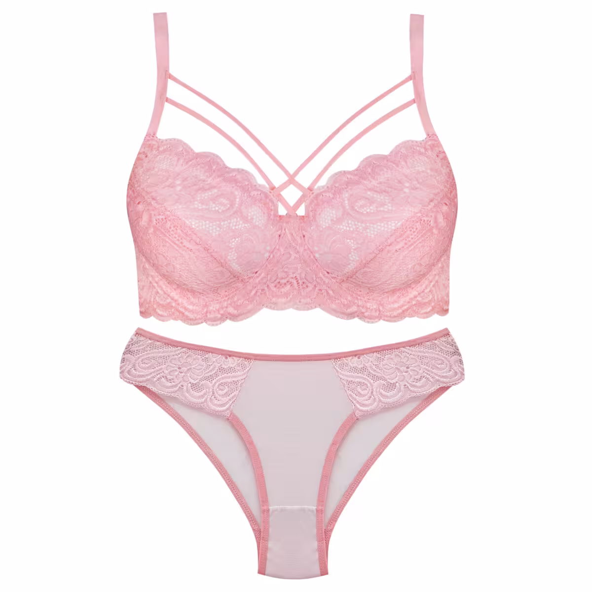 ست شورت و سوتین زنانه ماییلدا مدل فنردار هارنس کد 5165 رنگ صورتی