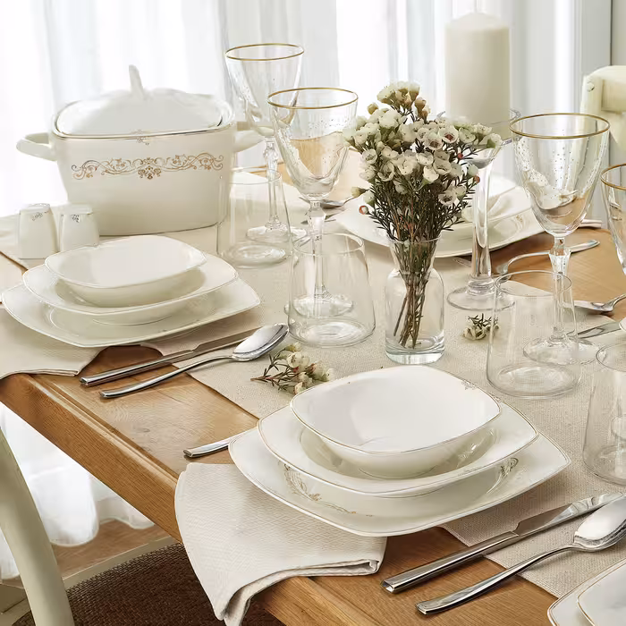 سرویس غذاخوری 12 نفره 60 پارچه برند Emsan ترکیه مدل Mimoza