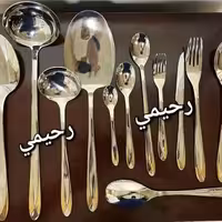 سرویس قاشق چنگال یونیک 24نفره 120 پارچه اروپایی استیل طلایی نیمه طلایی