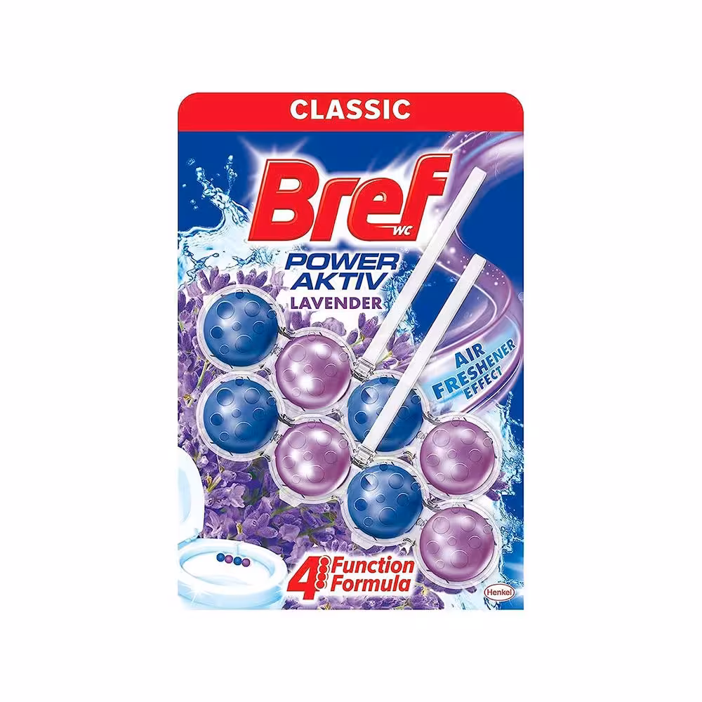 خوشبو کننده و ضدعفونی کننده برف توپی 8تایی با رایحه اسطوخودوس Bref LAVENDER
