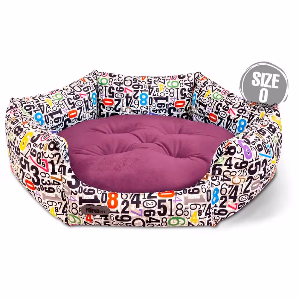 جای خواب شش ضلعی سگ و گربه نیناپت مدل VIP اعداد