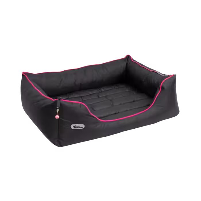 جای خواب U زیپ لاین سایز 3 رنگ/طرح سرخابی کد 0201 برند Ninapet نیناپت