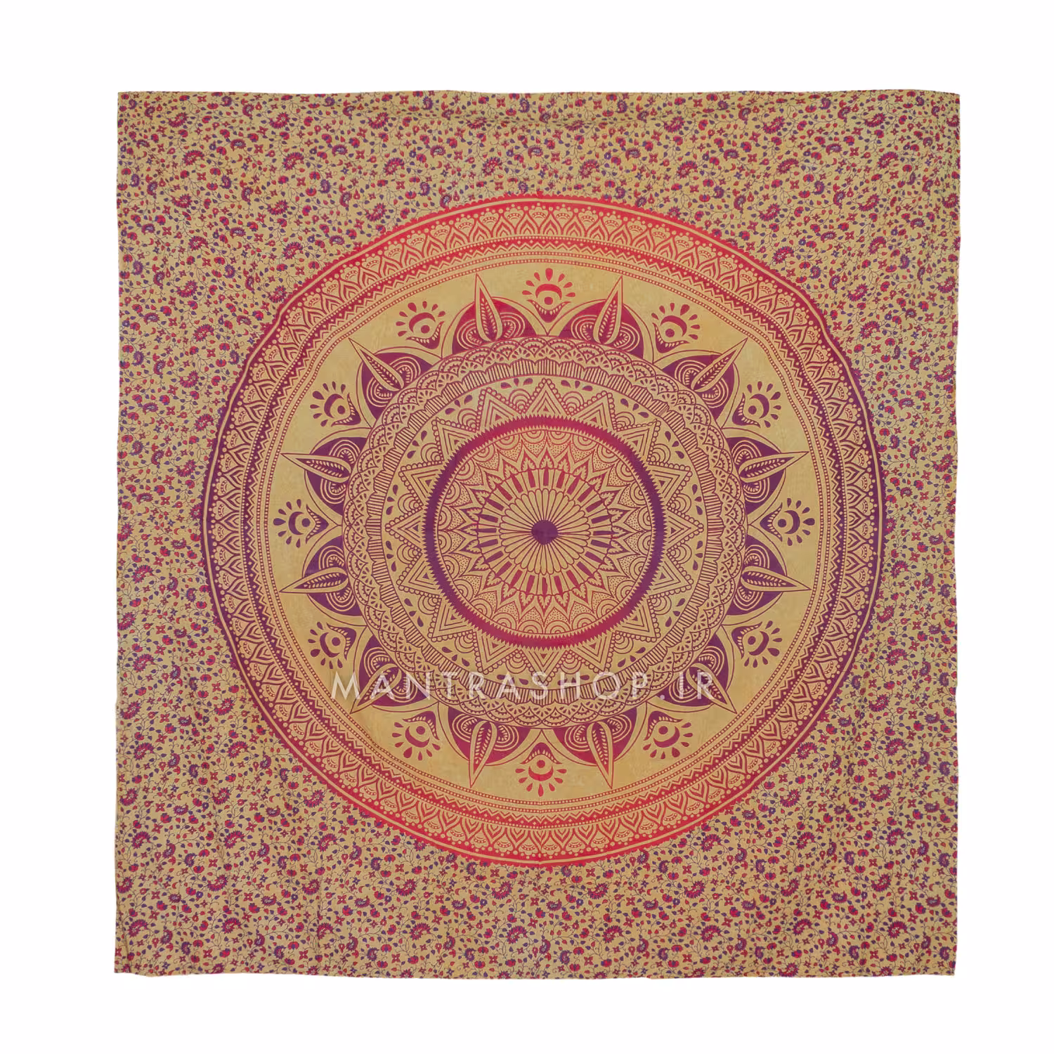 بکدراپ تپستری هندی طرح ماندالا (روتختی دو نفره) کد 411
